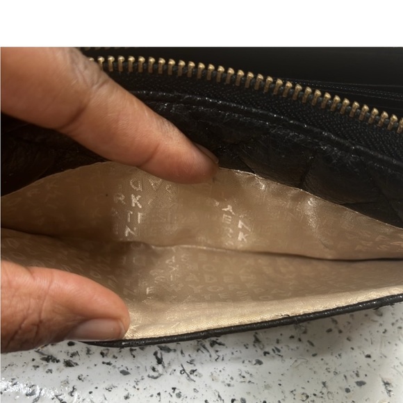 Kate Spade Whitaker Place Nisha Quilted Leather Zip Around Wallet, Black - Picture 5 of 6